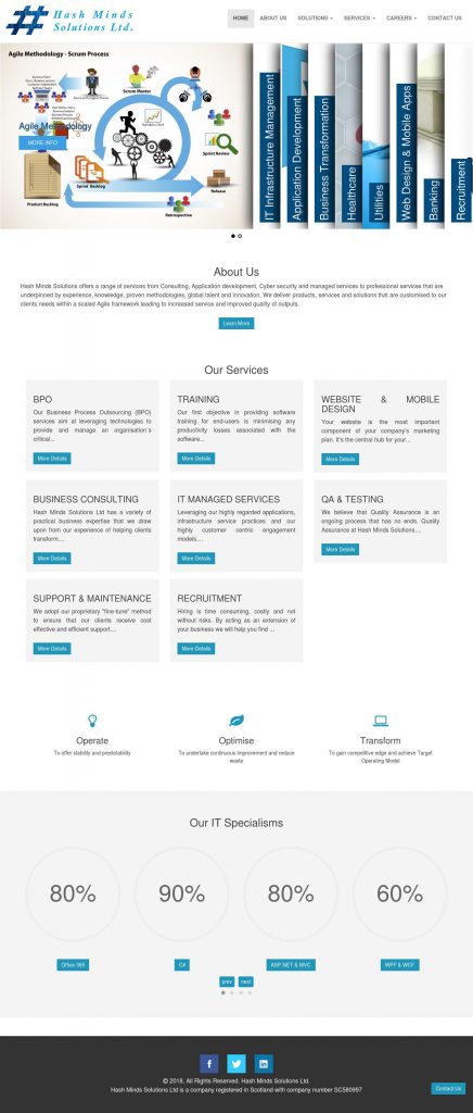 UK Based Consultancy Website Development Portfolio